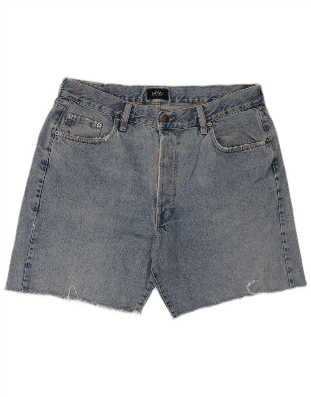 HUGO BOSS Mens Yukon Denim Shorts W36 Large Blue Cotton