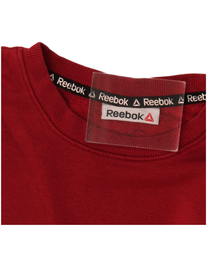 Reebok Mens Graphic Sweatshirt Jumper Large Burgundy