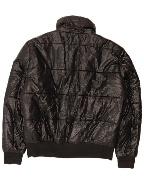 Zara Mens Padded Jacket UK 40 Large Black Polyester