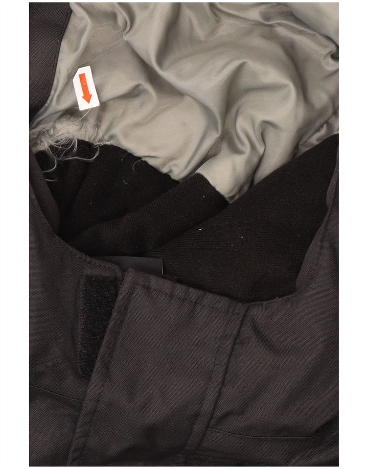 ANIMAL Boys Graphic Hooded Windbreaker Jacket 15-16 Years Black Polyester
