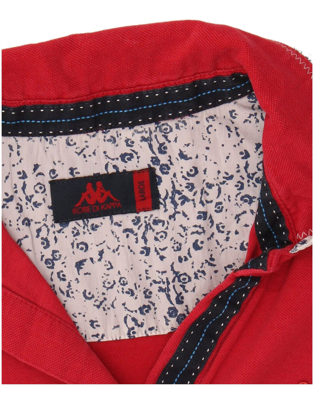 KAPPA Womens Polo Shirt UK 14 Large Red Cotton