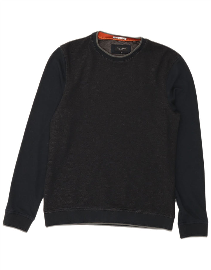 Ted Baker Mens Sweatshirt Jumper Size 2 Small Navy Blue Colourblock