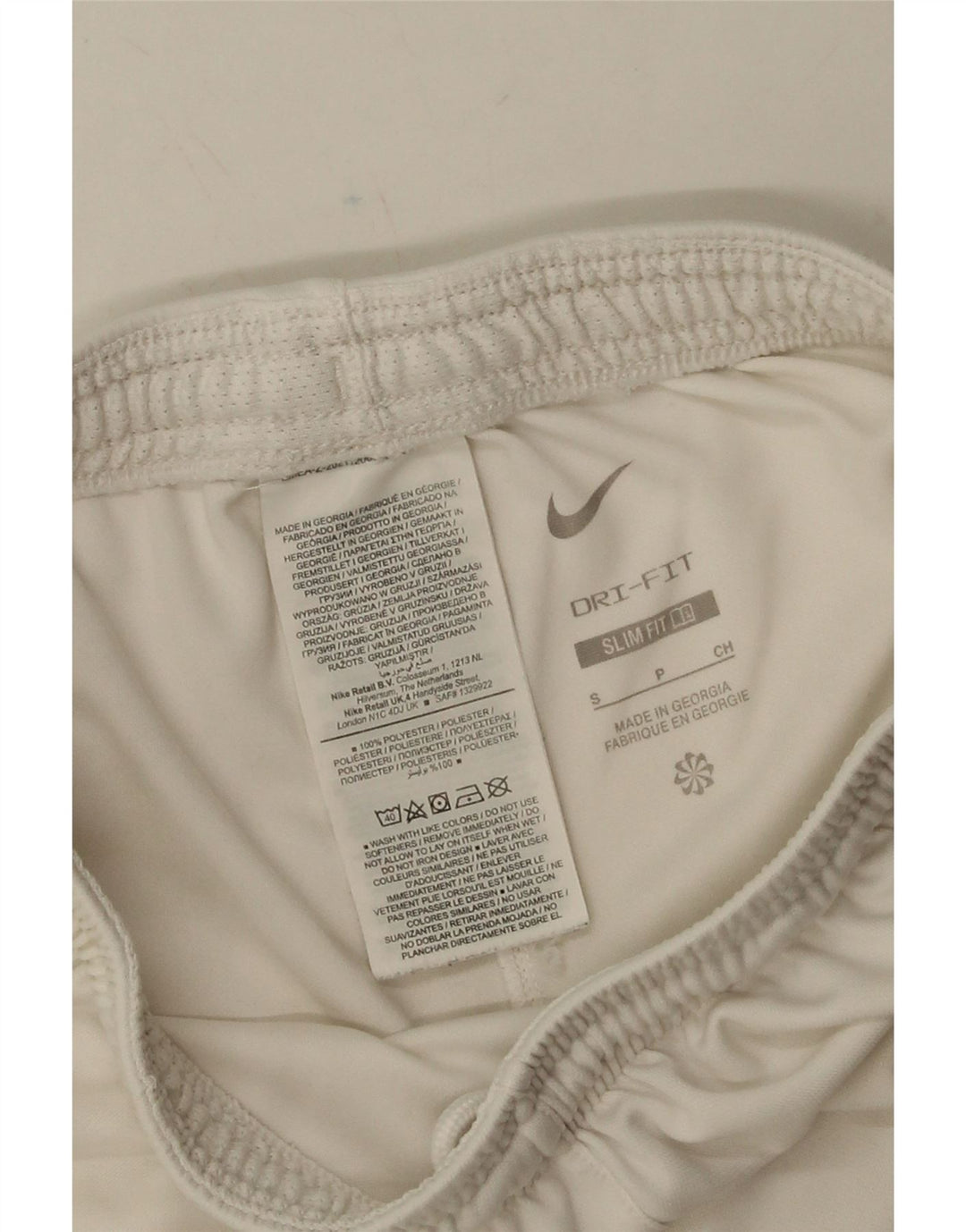 NIKE Mens Dri Fit Slim Fit Sport Shorts Small  White Polyester