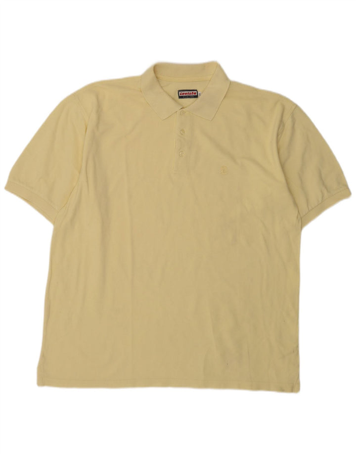 Invicta Mens Polo Shirt 2XL Yellow Cotton