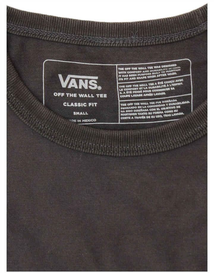 VANS Mens Classic Fit Graphic T-Shirt Top Small Grey Cotton