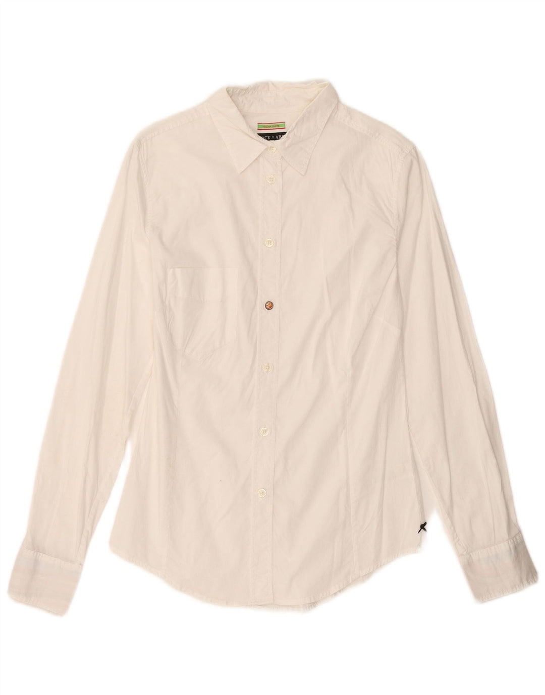 PAUL SMITH Womens BLACK LABEL Shirt IT 40 Small White Cotton