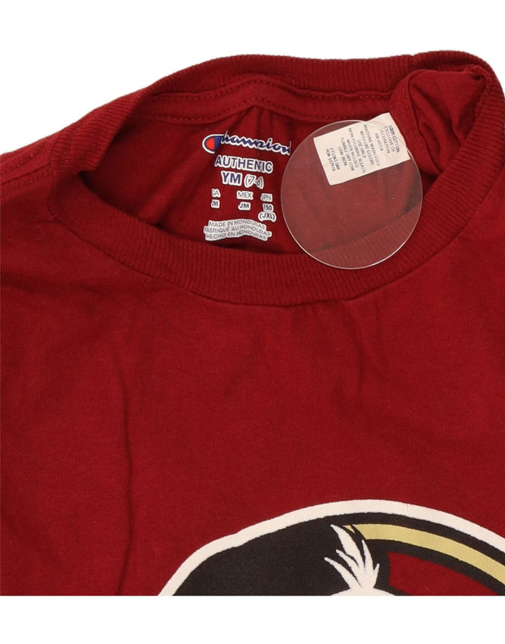 Champion Boys Graphic T-Shirt Top 7-8 Years Medium Red