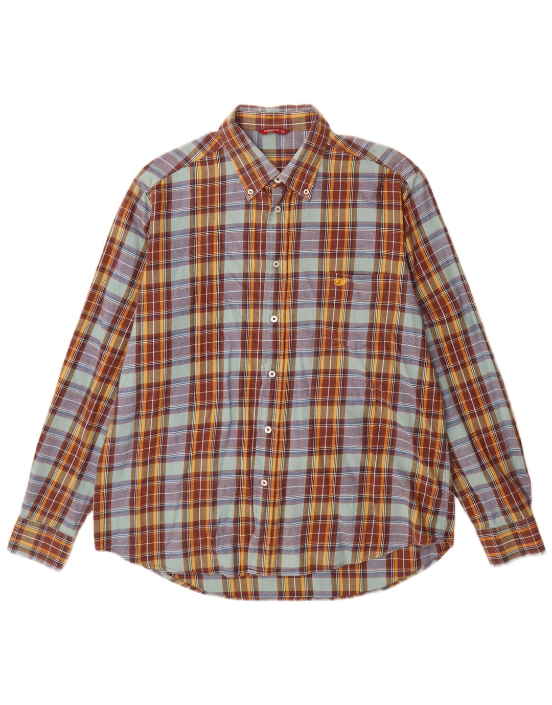CARRERA Mens Flannel Shirt XL Multicoloured Check Cotton