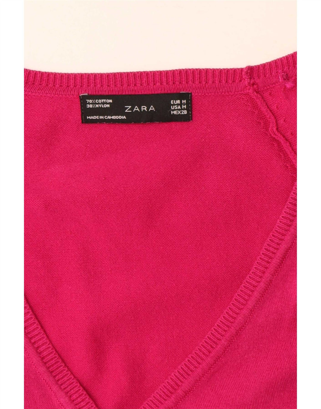 Zara Womens Cardigan Sweater UK 12 Medium Pink