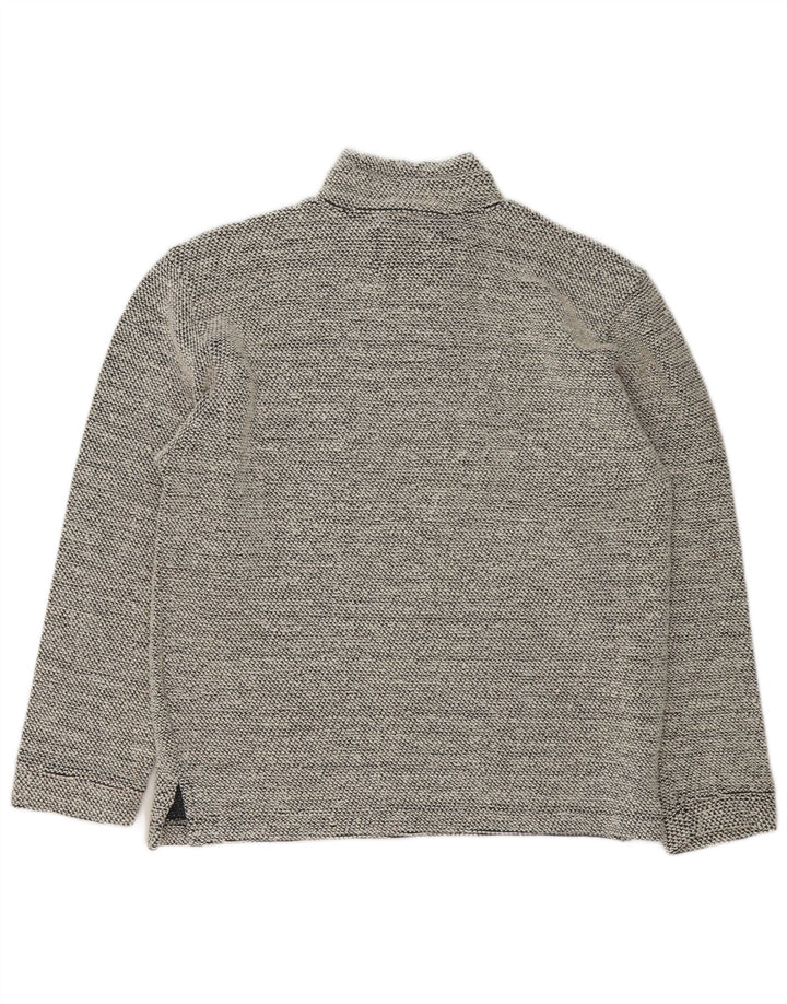Weird Fish Mens Zip Neck Sweatshirt Jumper Small Grey Cotton
