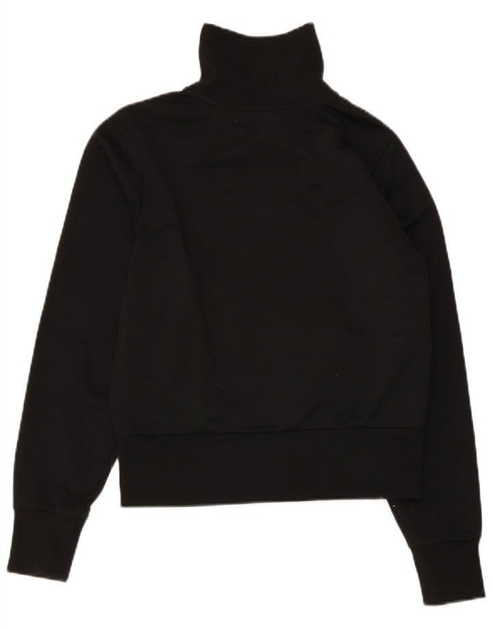 Nike Womens Crop Tracksuit Top Jacket UK 4/6 XS Black Polyester