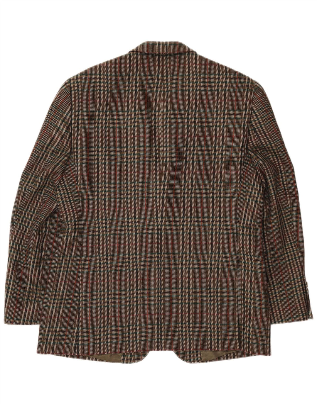 MAGEE Mens 2 Button Blazer Jacket UK 38 Medium Khaki Houndstooth