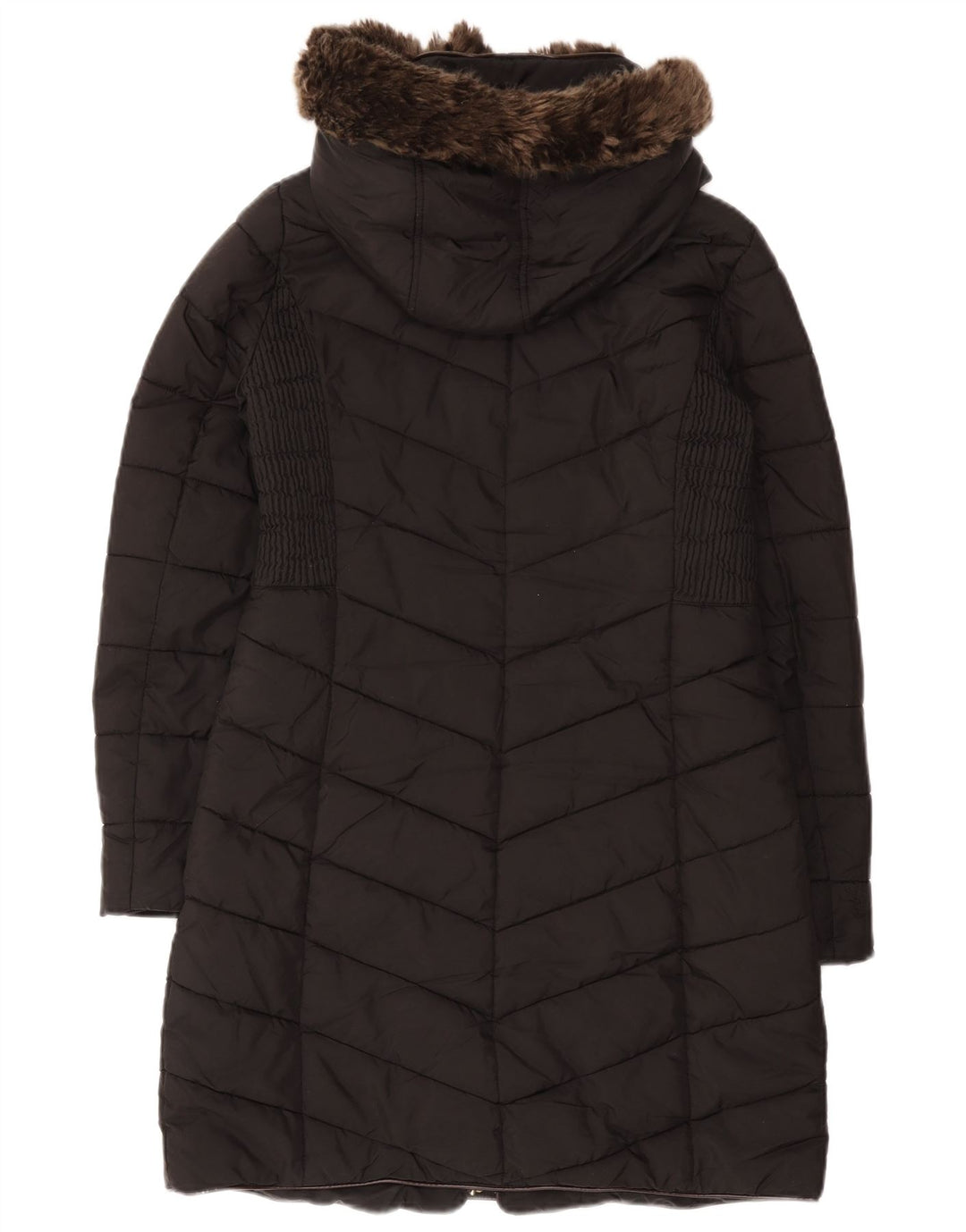 JOULES Womens Hooded Padded Coat UK 10 Small Black Polyester
