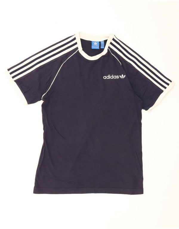 Adidas Mens T-Shirt Top Small Navy Blue Cotton