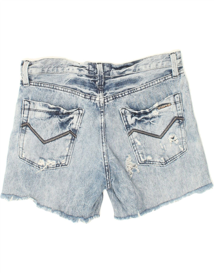 ENERGIE Womens Distressed Denim Shorts W33 Large Blue Vintage Energie and Second-Hand Energie from Messina Hembry 