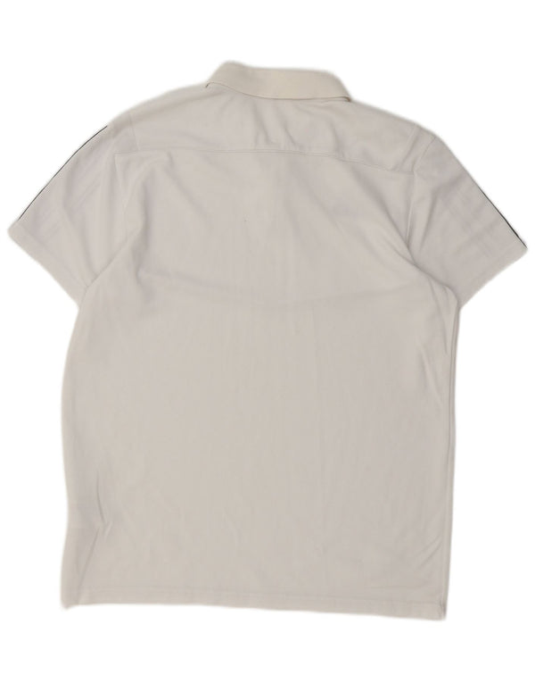 Adidas Mens Aeroready Polo Shirt Medium White Cotton