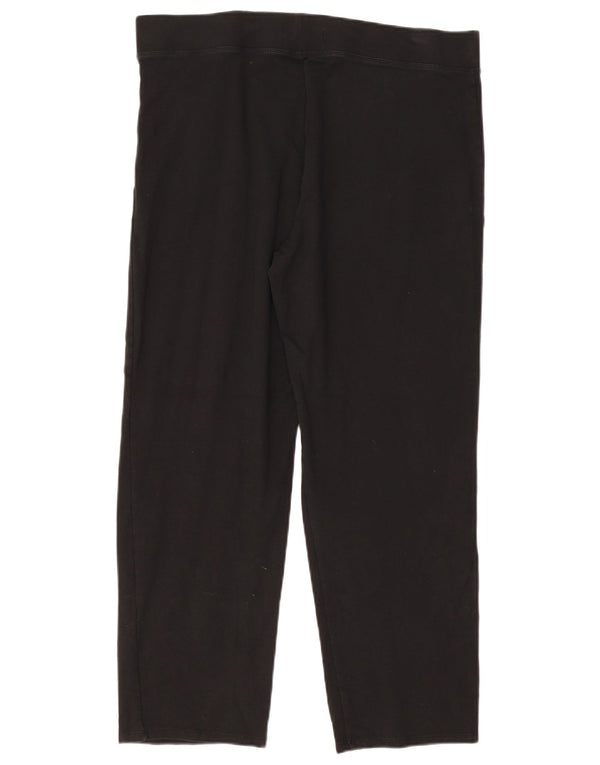 Marks & Spencer Womens Tracksuit Trousers UK 18 XL Black Cotton