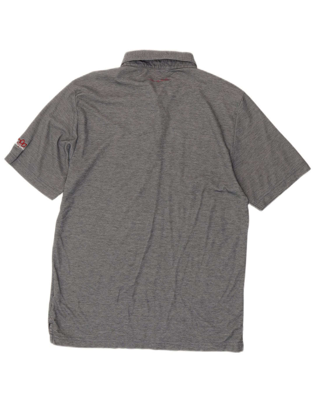 Travis Mathew Mens Polo Shirt Medium Grey Striped Cotton