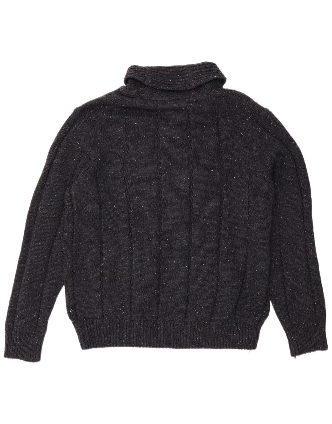 NAUTICA Mens Shawl Neck Jumper Sweater XL Black Acrylic