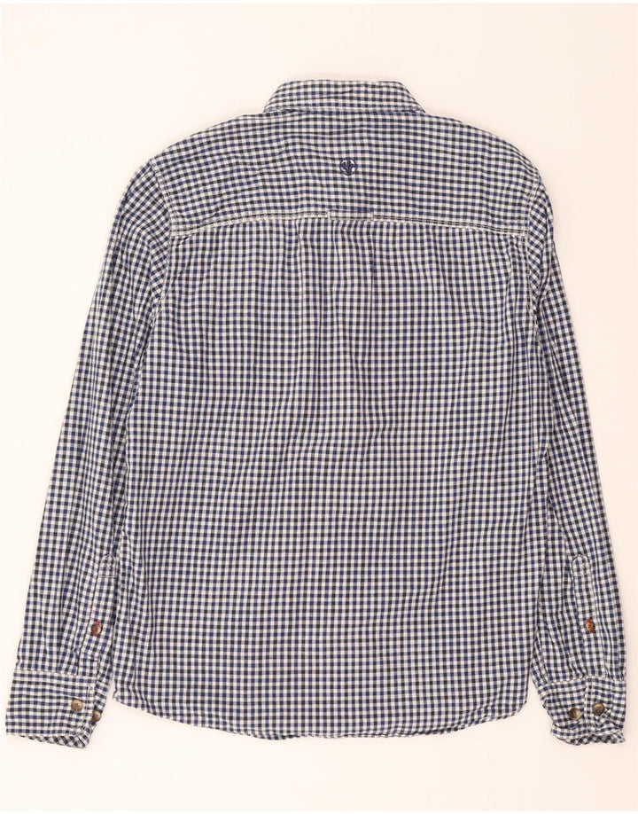 FAT FACE Mens Classic Fit Flannel Shirt Small Blue Gingham Cotton Vintage Fat Face and Second-Hand Fat Face from Messina Hembry 
