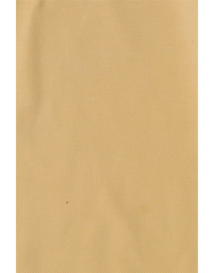 FRED PERRY Mens Polo Shirt Medium Beige Cotton