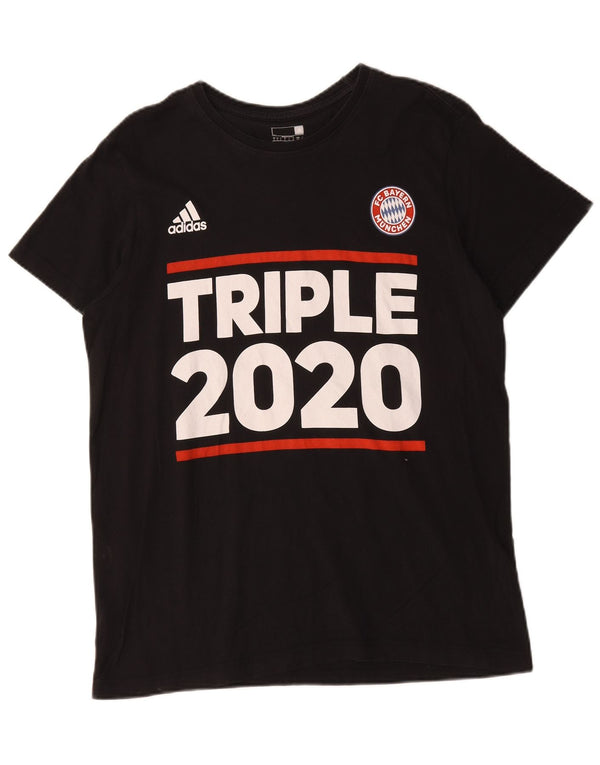 Adidas Mens FC Bayern Munchen Graphic T-Shirt Top Large Black Cotton