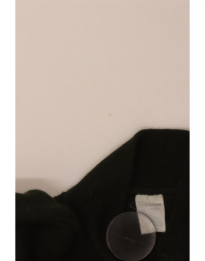 VINTAGE Mens Button Neck Jumper Sweater Large Green