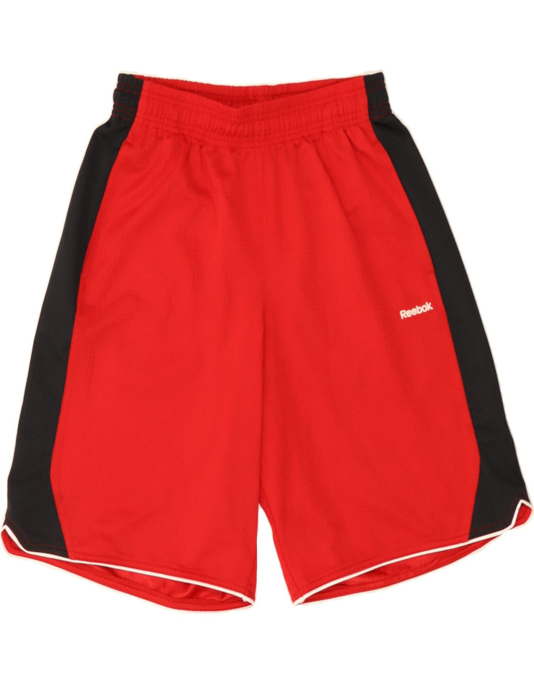 REEBOK Mens Sport Shorts Small  Red Colourblock Polyester Vintage Reebok and Second-Hand Reebok from Messina Hembry 