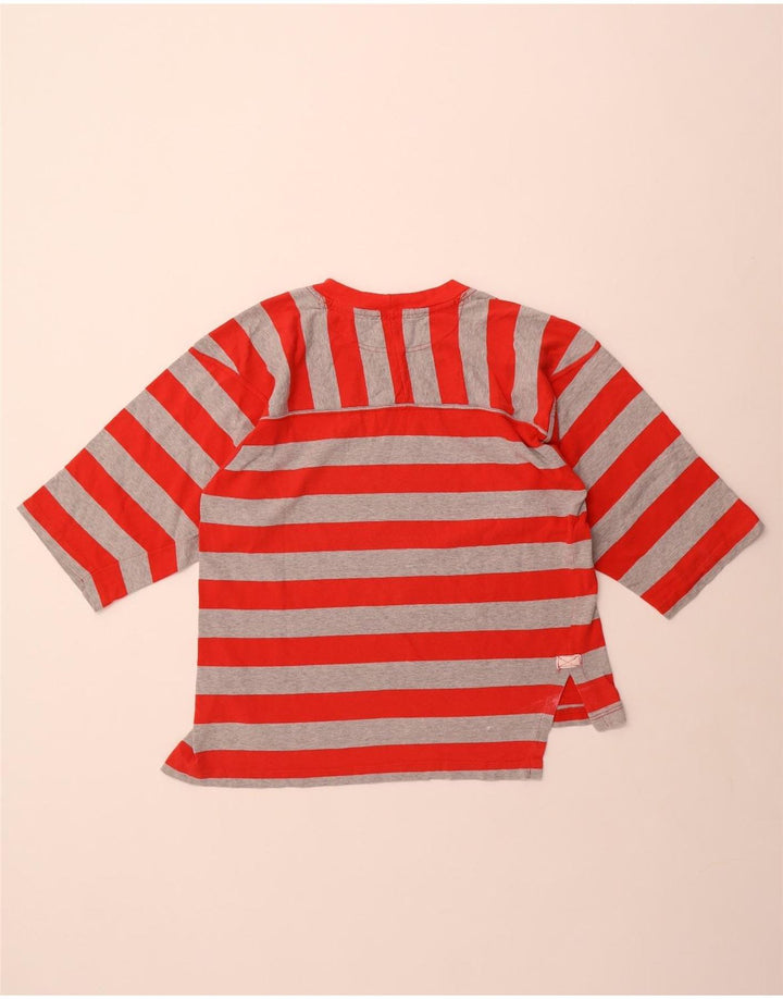 Wrangler Womens Oversized Top 3/4 Sleeve UK 10 Small Red Striped