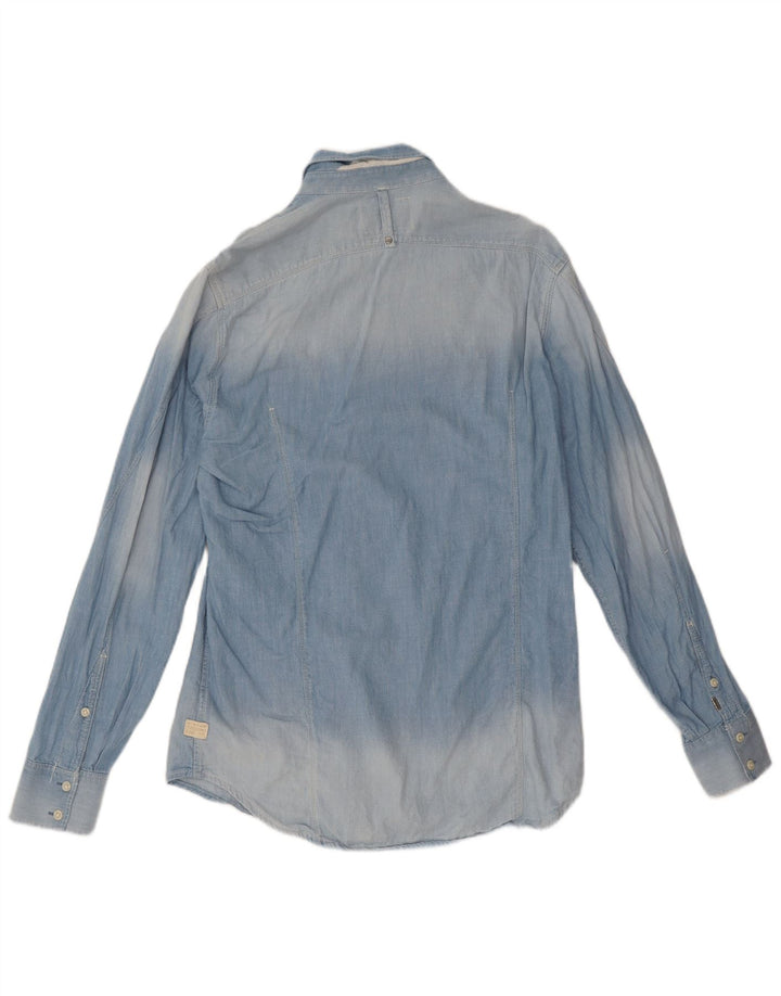 G-Star Mens Denim Shirt Medium Blue Cotton