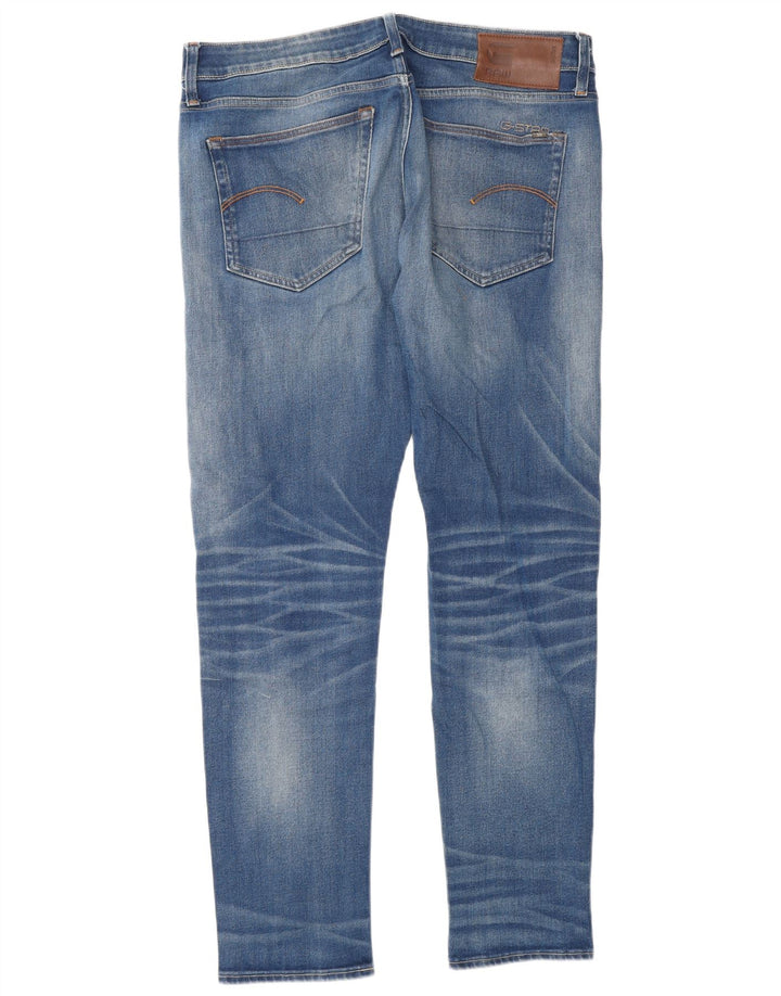 G-Star Mens Slim Jeans W34 L32 Blue Cotton