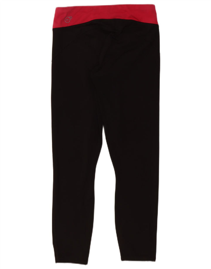 Puma Womens Crop Leggings UK 8 Small Black Colourblock Polyester