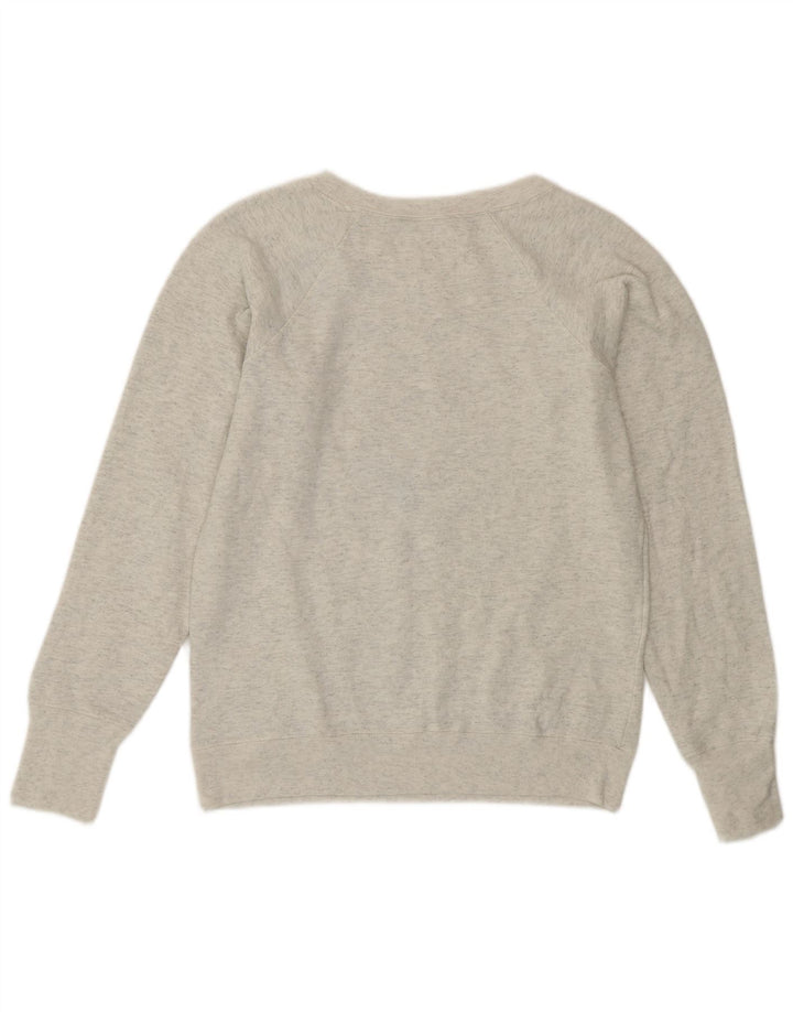 Champion Womens Graphic Oversized Sweatshirt Jumper UK 10 Small Grey