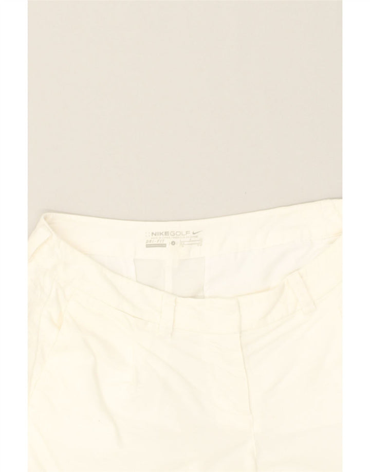 NIKE Womens Chino Shorts US 8 Medium W30  Off White Cotton | Vintage Nike | Thrift | Second-Hand Nike | Used Clothing | Messina Hembry 