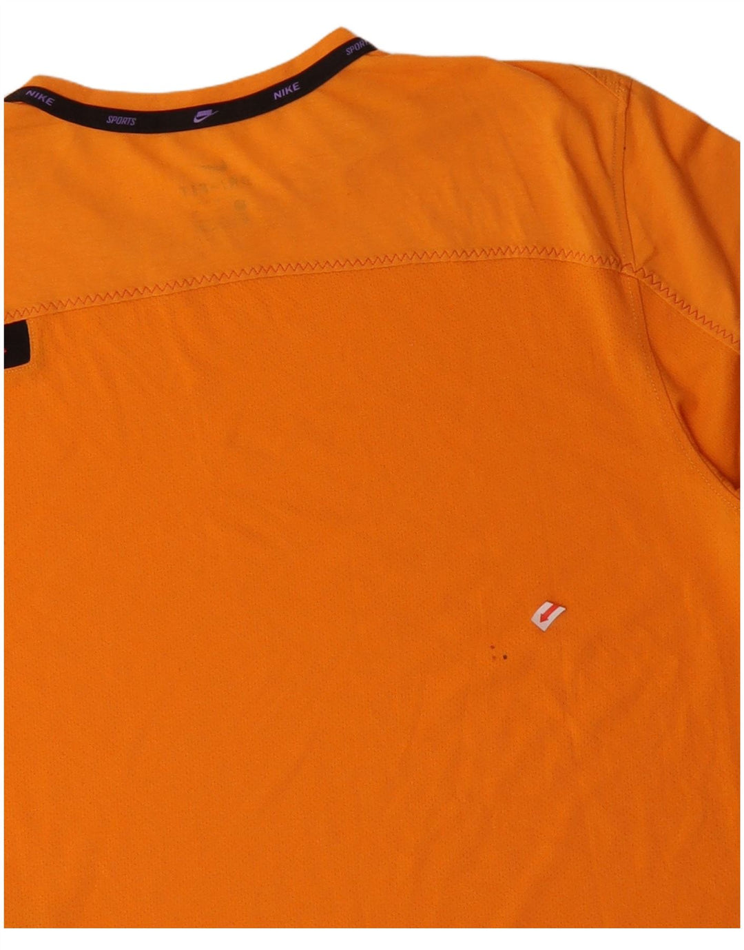 NIKE Mens Dri Fit T-Shirt Top Medium Orange Cotton