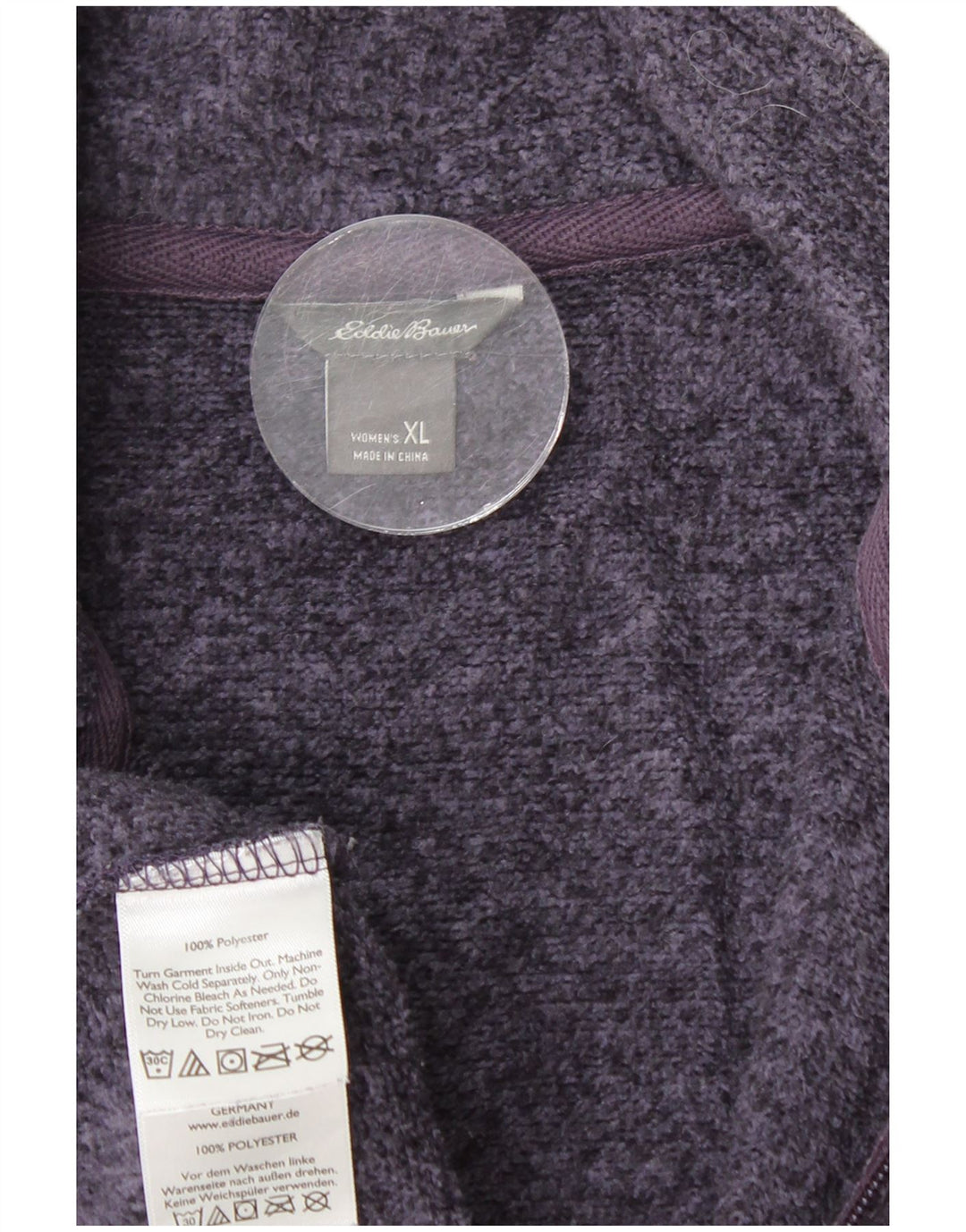 EDDIE BAUER Womens Tracksuit Top Jacket UK 18 XL Navy Blue Polyester