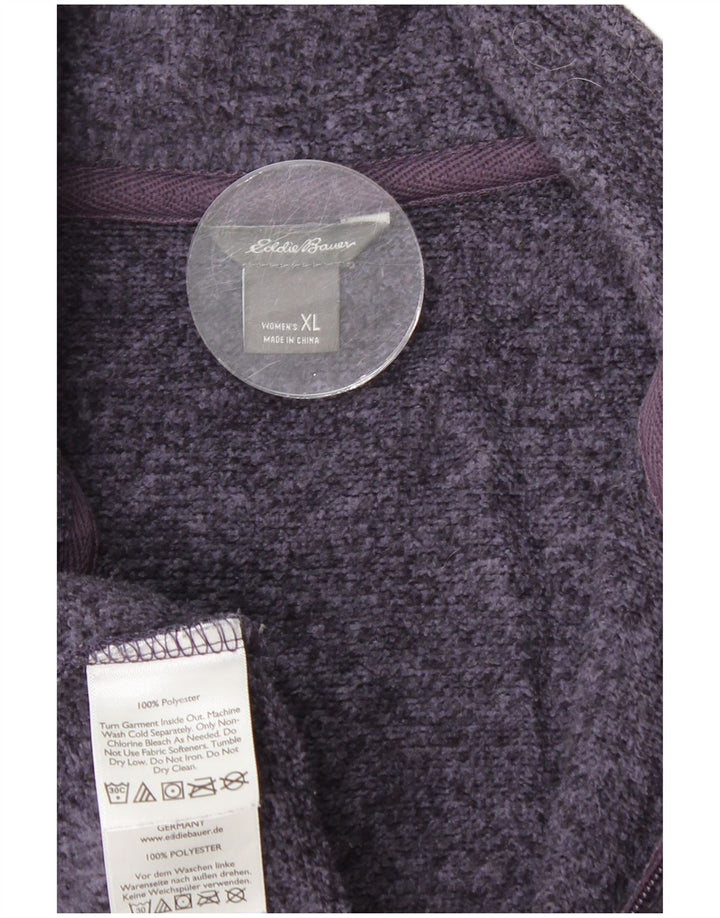 EDDIE BAUER Womens Tracksuit Top Jacket UK 18 XL Navy Blue Polyester