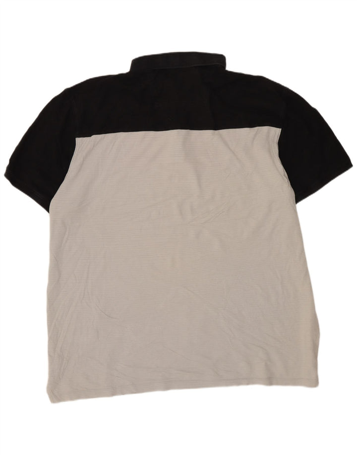 Calvin Klein Mens Polo Shirt 2XL Multicoloured Colourblock Cotton