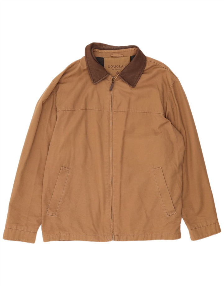 Douglas Mens Bomber Jacket UK 46 3XL Beige Cotton