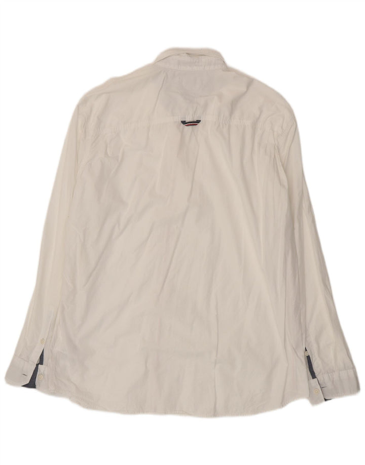 TOMMY HILFIGER Mens Regular Fit Shirt 2XL White Cotton