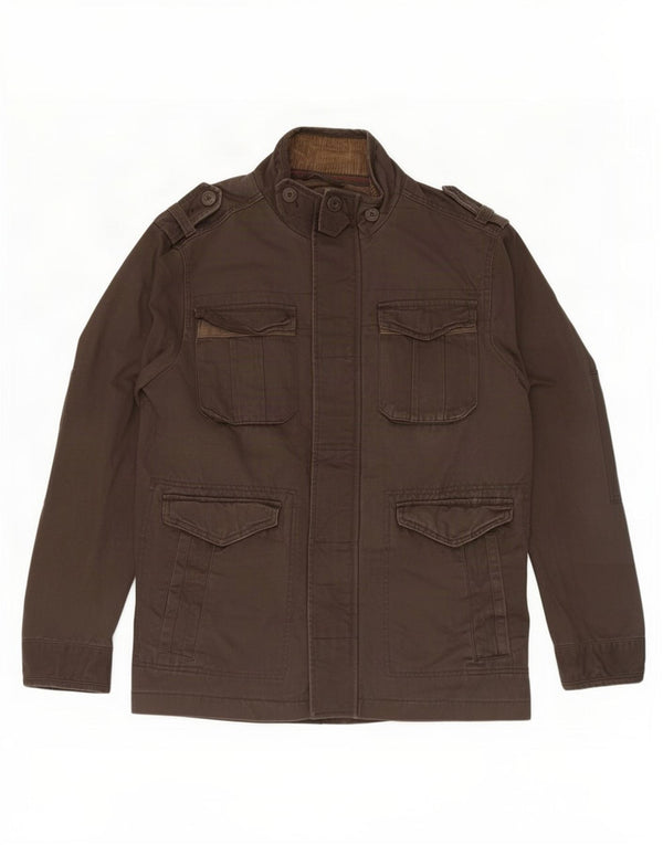 Fat Face Mens Military Jacket UK 38 Medium Brown Cotton