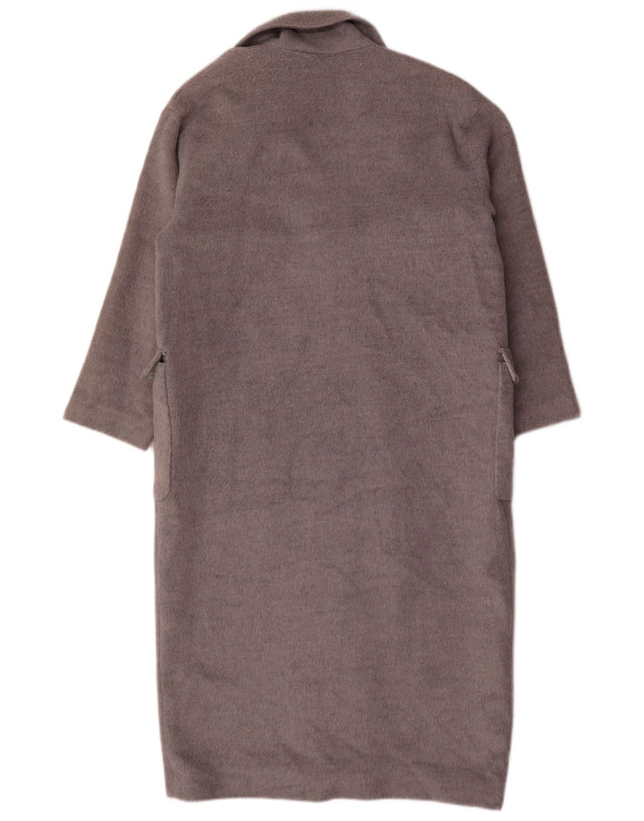 Topshop Womens Oversized Overcoat UK 12 Medium Grey Polyester