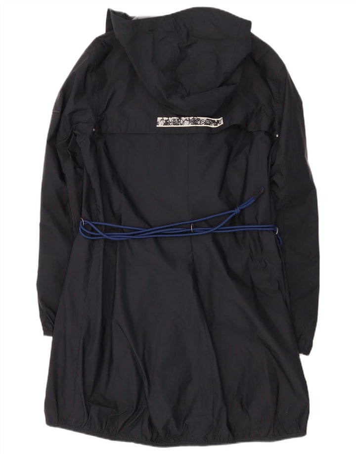 Helly Hansen Womens Hooded Raincoat UK 16 Large Black Polyester