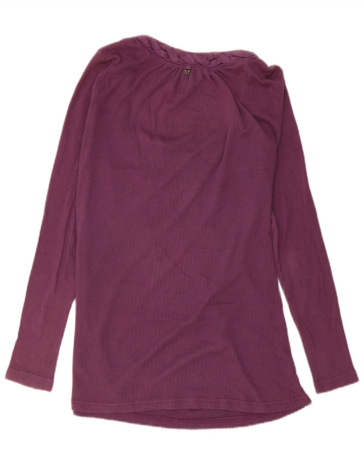 Marlboro Classics Womens Top Long Sleeve UK 14 Large Purple