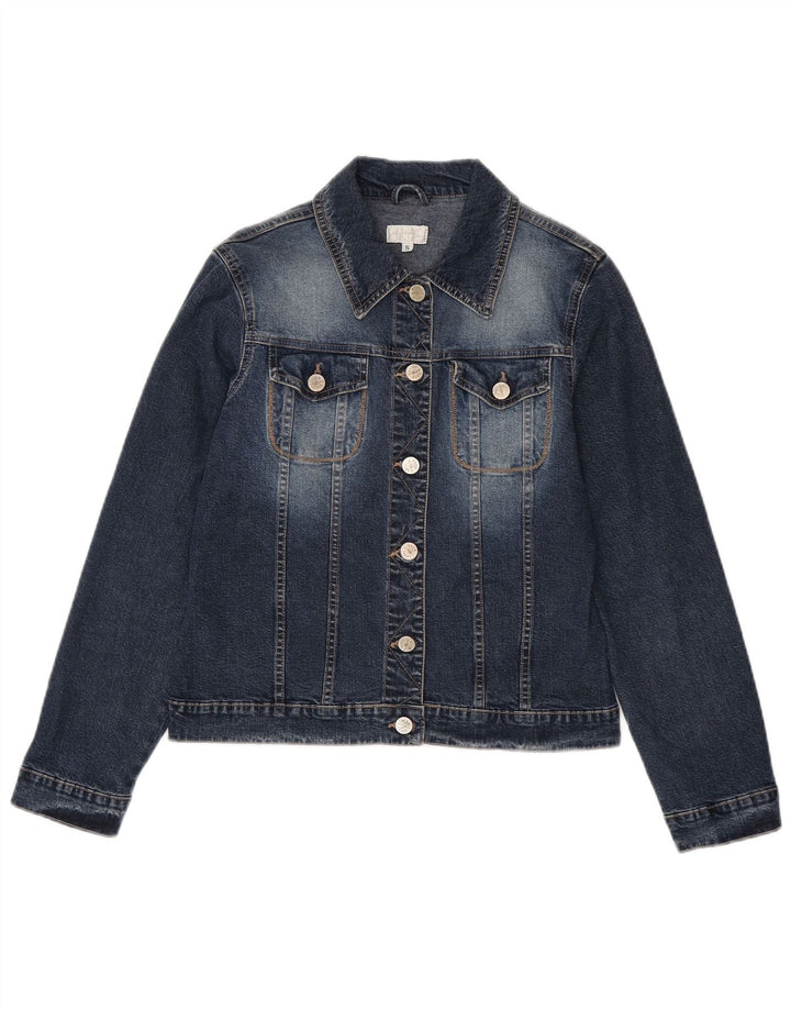 Vintage Womens Denim Jacket UK 10 Small Blue Cotton