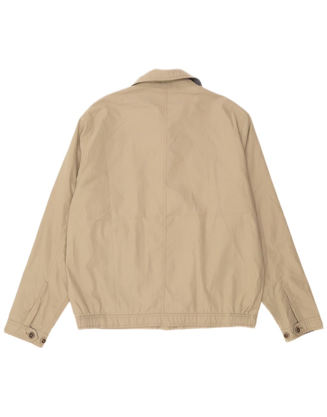 Marks & Spencer Mens Bomber Jacket UK 40 Large Beige Polyester