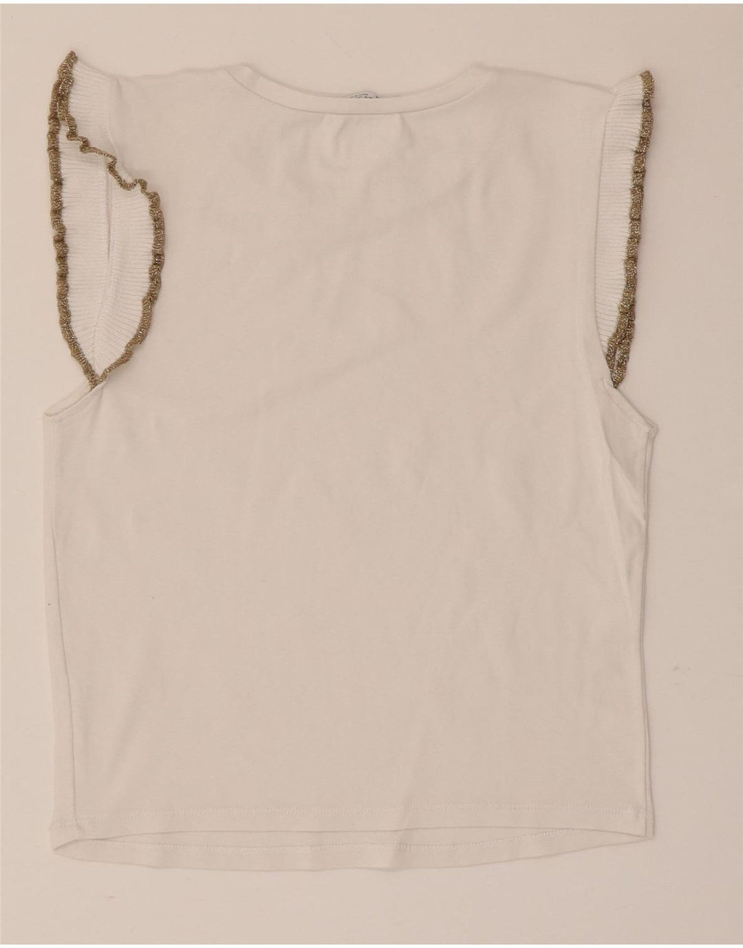 Zara Womens Sleeveless Blouse Top UK 12 Medium White
