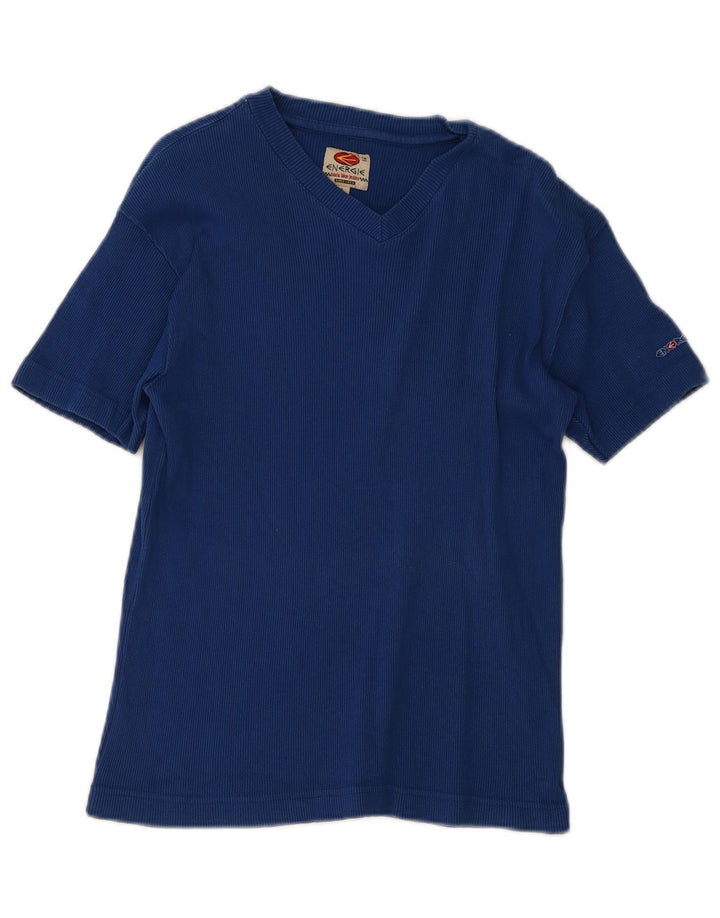 Energie Womens T-Shirt Top Large Blue Cotton