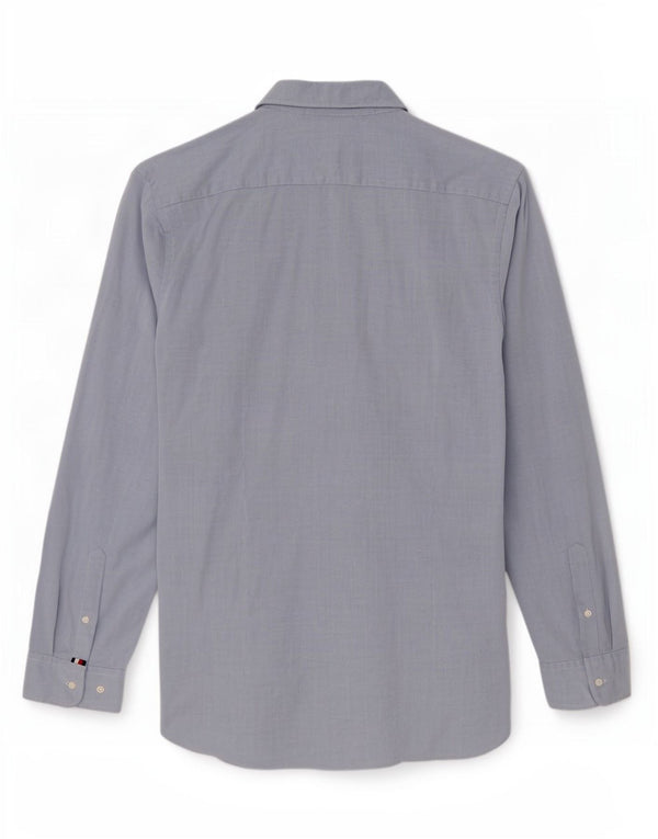 Tommy Hilfiger Mens Slim Fit Shirt 2XL Blue Geometric Cotton