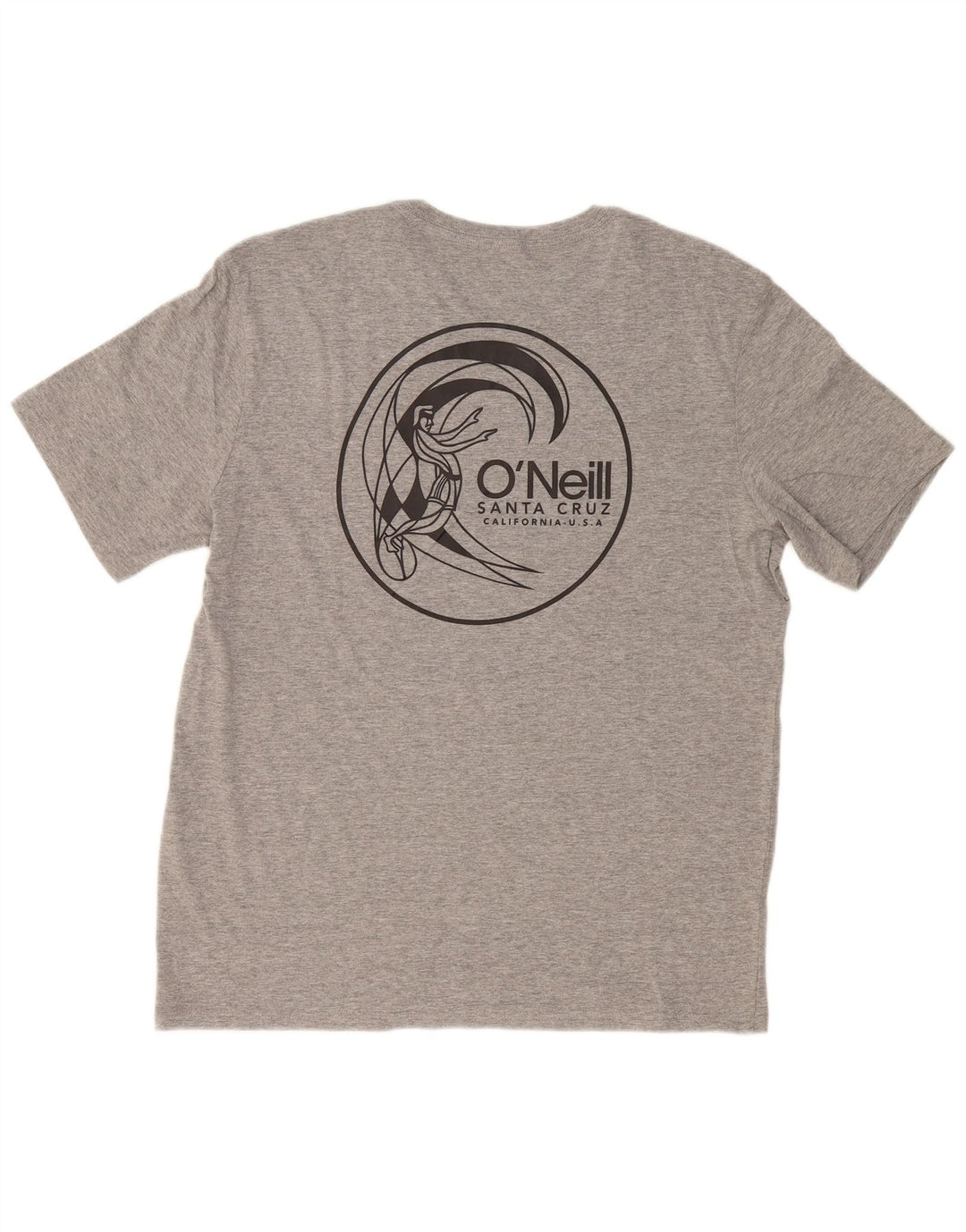 O'NEILL Mens Santa Cruz Regular Fit Graphic T-Shirt Top XL Grey Flecked